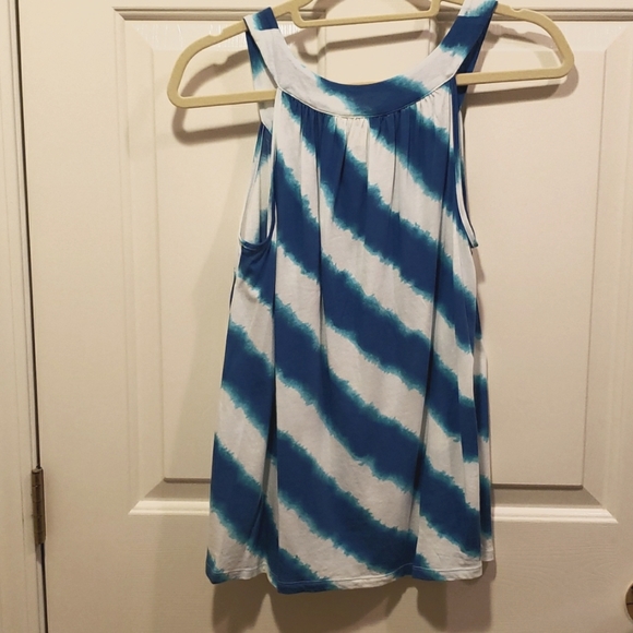 MICHAEL Michael Kors White, Blue & Torquoise Striped Tank Size: S/P - Picture 4 of 8